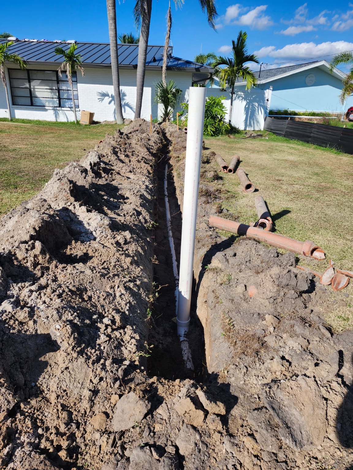 New cleanout installed for easy future maintenance.